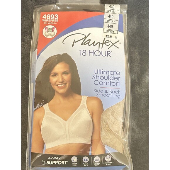 Playtex‎ 18 Hour 44D Toffee 4 Way Support Ultimate Shoulder Comfort MPN 4693 NWT - Picture 6 of 8